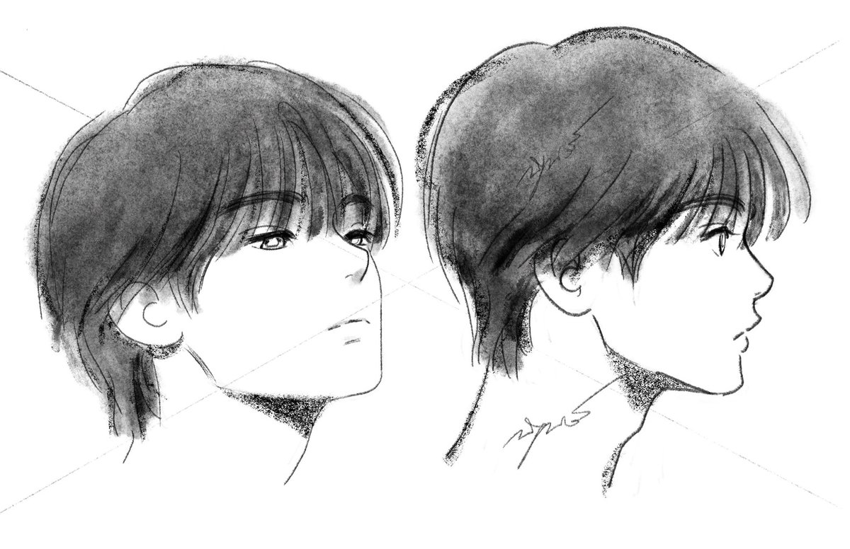 NATNAREE_ART's tweet photo. กว่าจะมาเป็นเส้นนี้ ก็มาไกลเหมือนกัน อันนี้เป็นสไตล์แรกๆที่วาด เป็นคนติดโครงสร้างคนจริง คือใจอยากทำเนื้อเรื้องเบาๆ กลัวเส้นไม่เข้า เลยตัดทอนมาเรื่อยๆ แต่ก็แอบเสียดายถ้าพระเอกไม่ได้หน้าแบบนี้อยู่เหมือนกัน🤣 https://t.co/x1QKnB4352