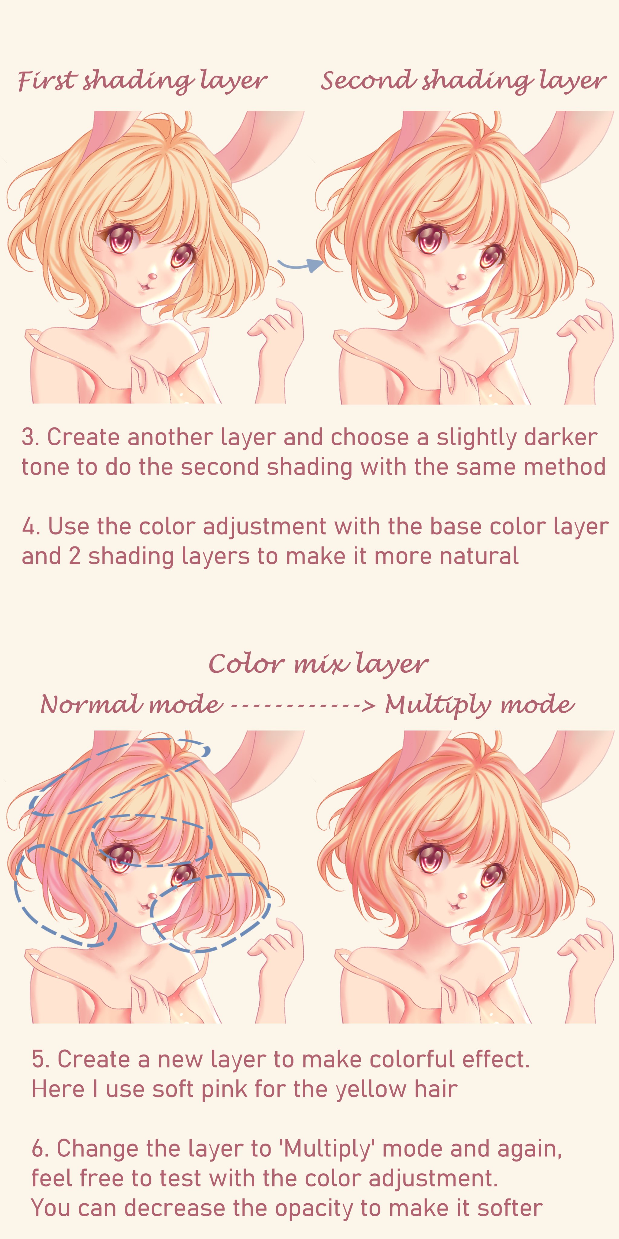 Simple Anime-style Coloring Techniques