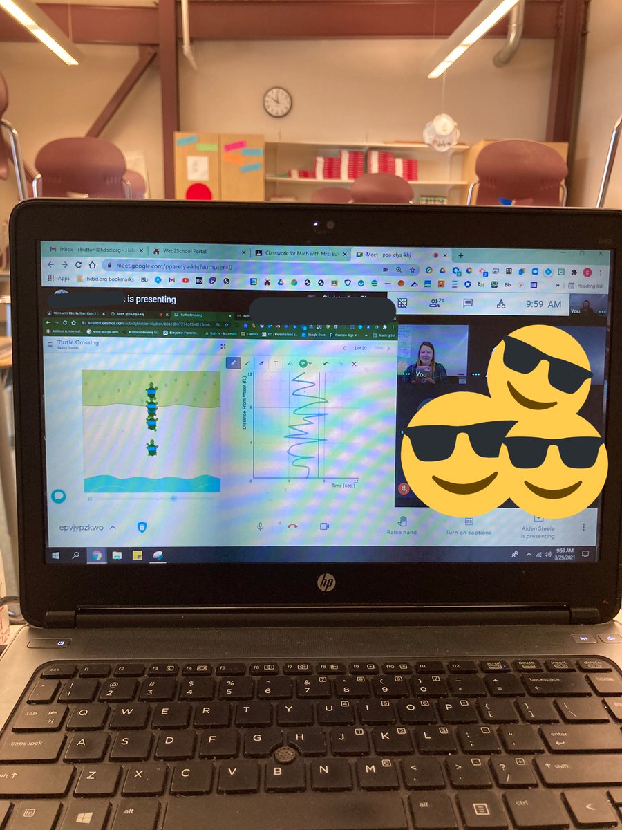 MrsButtonHDMS's tweet image. A student got so excited about Turtle Crossing that he asked to present his screen and we had a great conversation about how functions are graphs that can be accomplished by one turtle 🐢 @Desmos does it again #HDMSPride