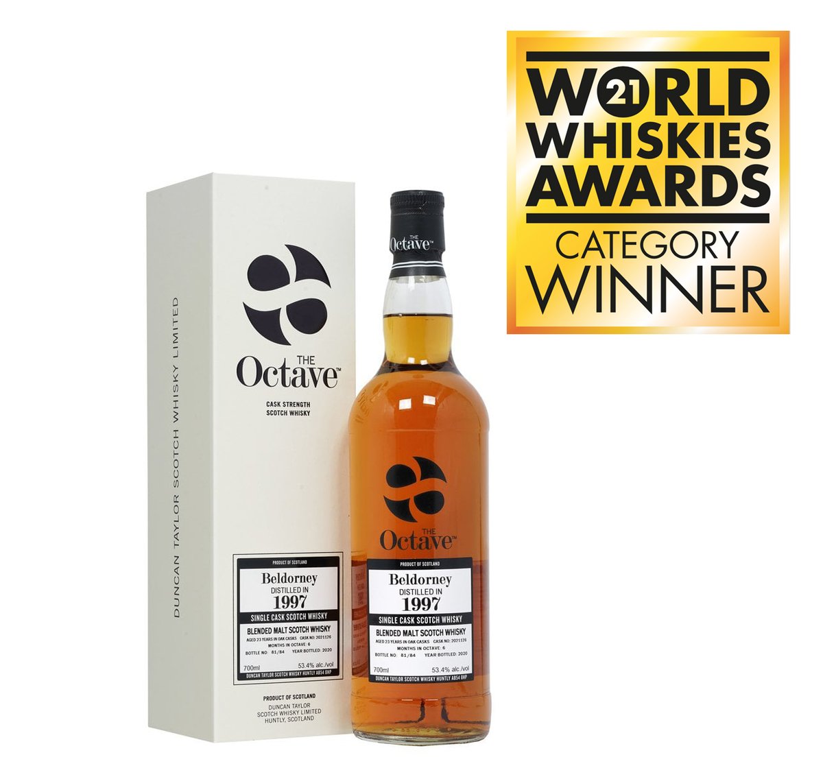 dtcwhiskies's tweet photo. WORLD WHISKY AWARDS - CATEGORY WINNER🏆🥃
We are celebrating BIG time. Our Beldorney Octave 1997, 23 year old has been awarded the Category Winner in the prestigious World Whisky Awards for 2021. Can only be found now at @ReallyGwhisky
#winners #awards #beldorney #octave https://t.co/XVXY2fFWv6