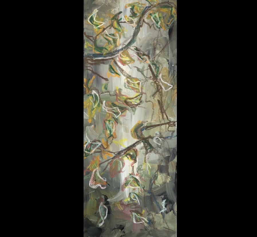 canichillrn's tweet photo. Mixed media forest. Acrylic and oil pastel on canvas https://t.co/8dnUmV0AF0