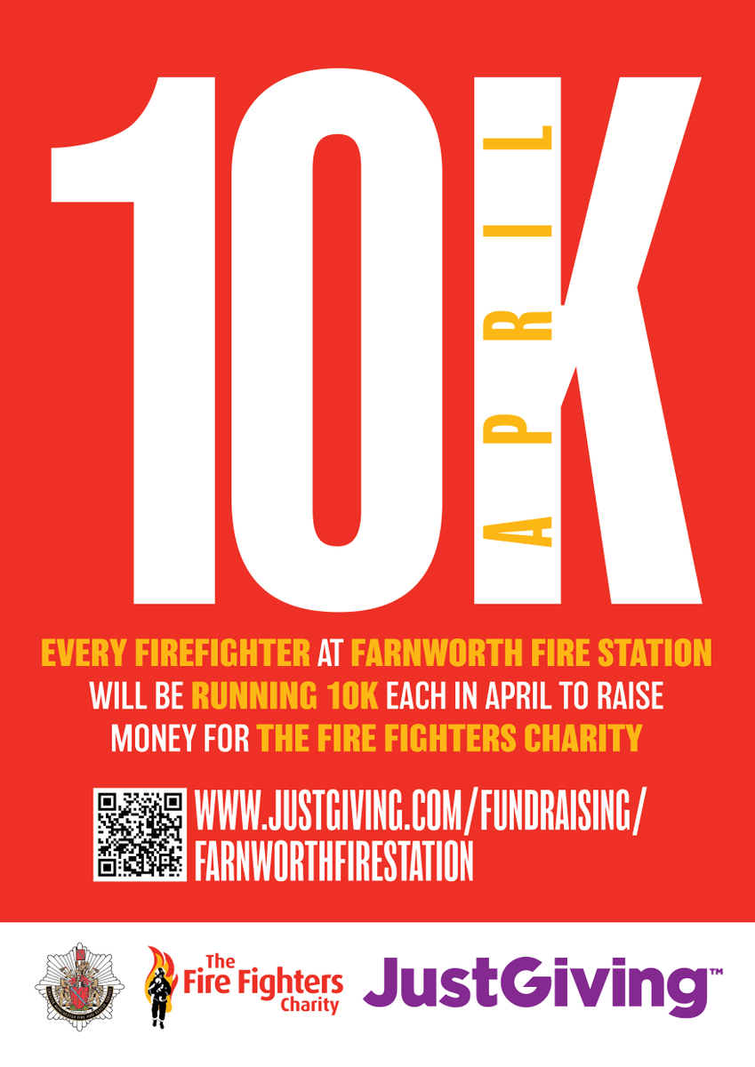 manchesterfire's tweet photo. Firefighters based at Farnworth Community Fire Station in @FireBolton are set to run at least 10km each throughout April 2021 👏

Firefighter @grhamholmes from Green Watch organised the event to support the @firefighters999 ❤

Just Giving page 👉 https://t.co/DZ5BeWrJ8E https://t.co/aZTtVYjDj2