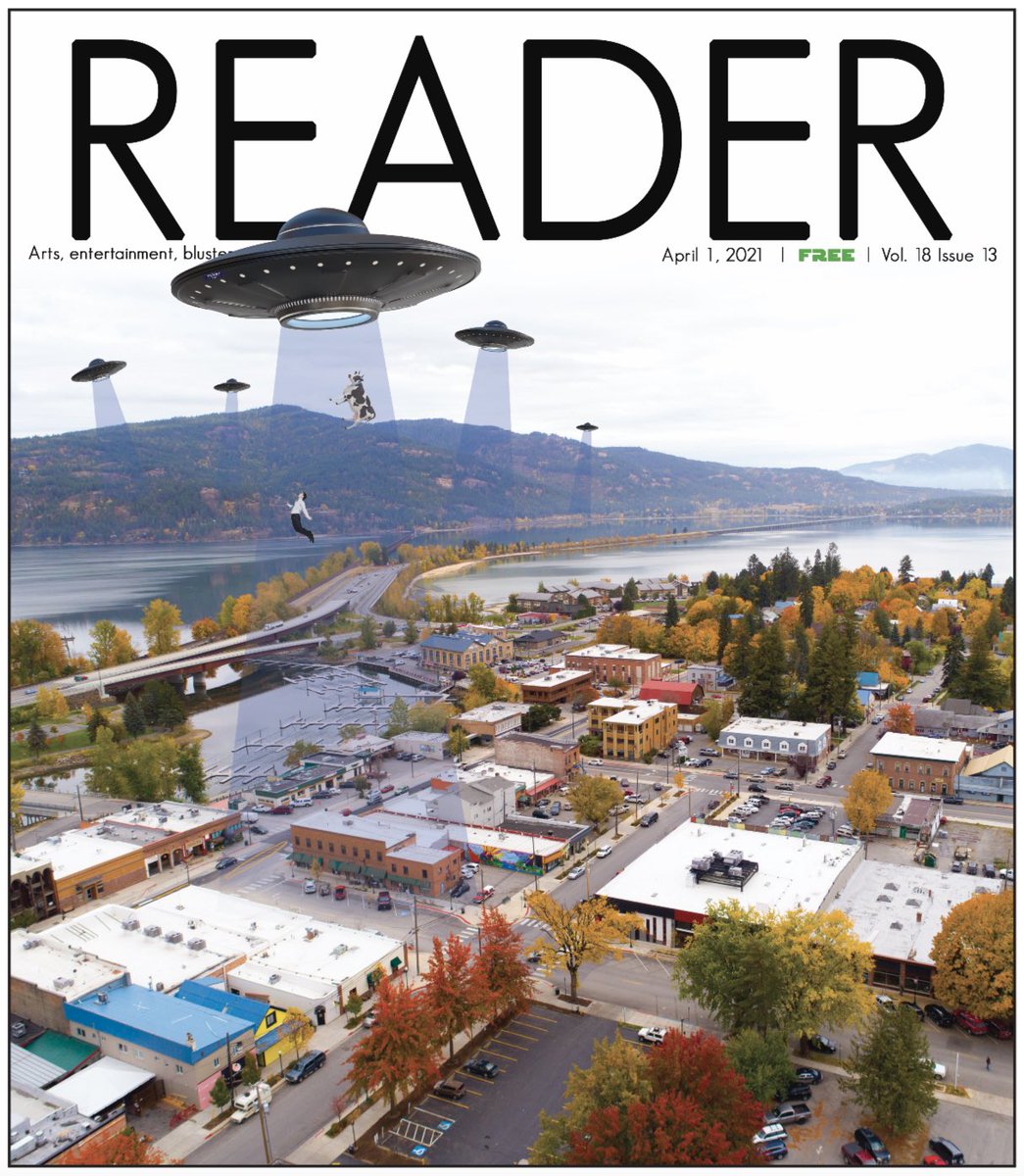 BREAKING: 

Aliens have landed in Sandpoint, according to our April Fool’s cover.

👽👽👽