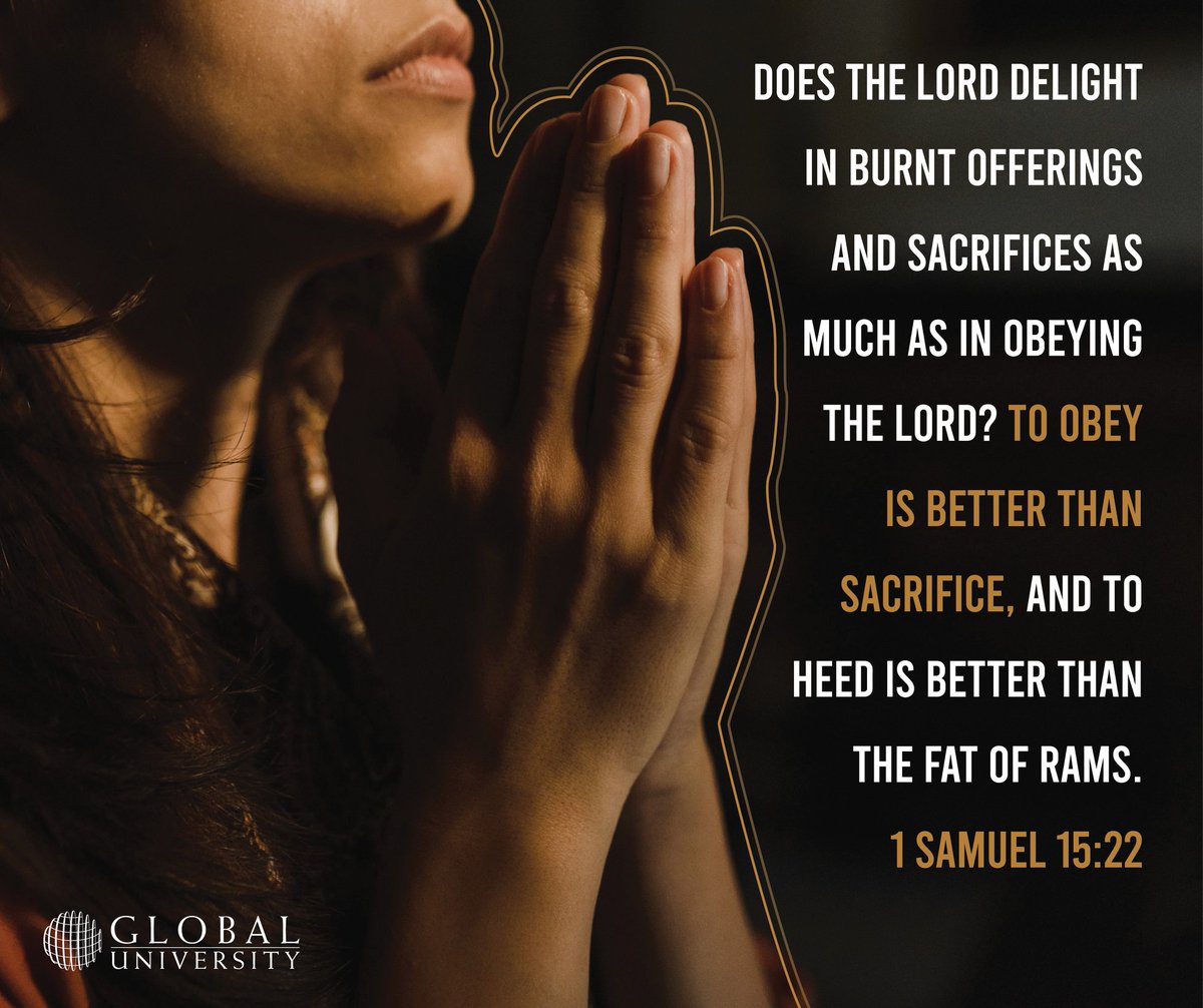 GlobalUNV's tweet photo. Worship without obedience is not true worship.  The Bible says obedience to God is more important than worship!  Today, perhaps some have it backwards  #worship https://t.co/cIJGkS5B7A