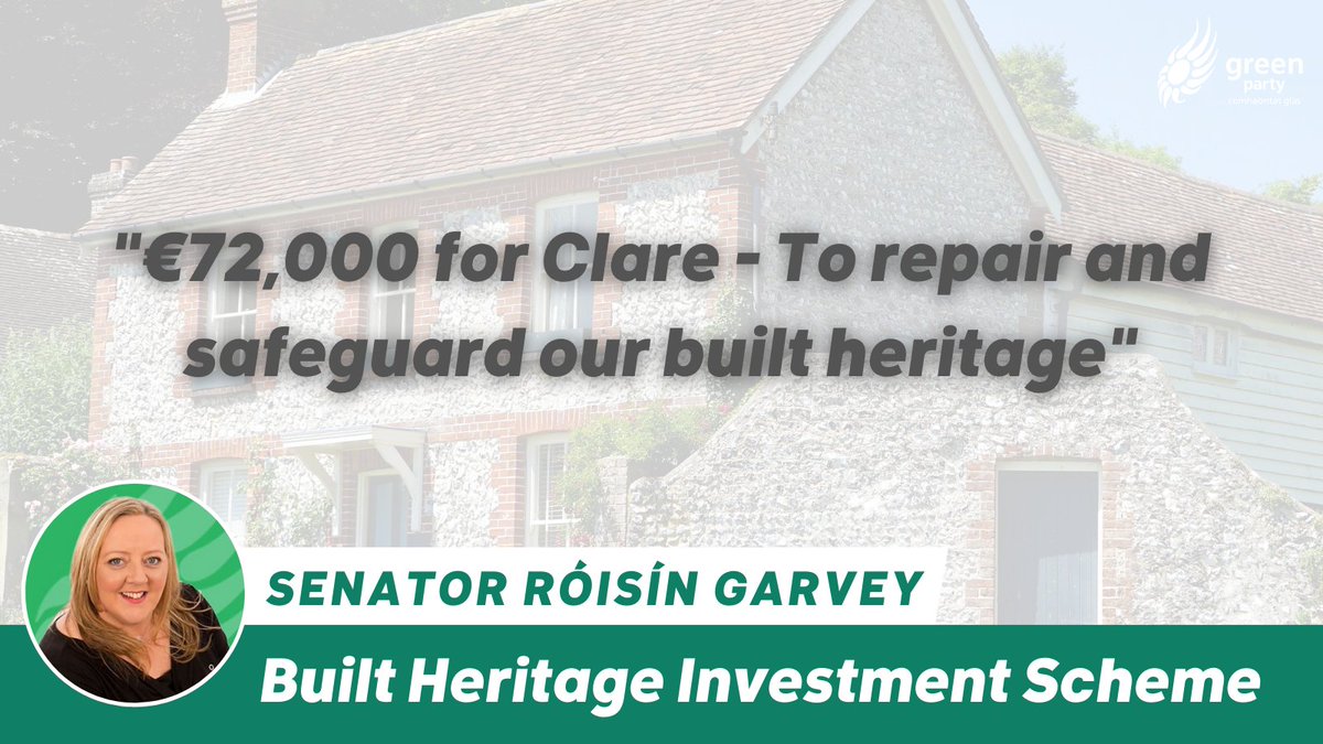 RoisinGarvey's tweet photo. Thanks Minister @noonan_malcolm for grants to help look after historic, protected structures. This funding also provides a welcome boost to local construction and heritage trades.
#Ennis #Ennistymon #Mountshannon #Crusheen #Tuamgraney #Killimer #Lisdoonvarna #Kilbaha #Shannon https://t.co/2M3lH9gmNO