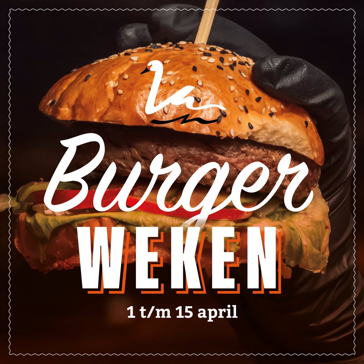 BURGER WEKEN 1 t/m 15 April!!

7 verschillende BURGERS!

Kijk voor deze burgers en onze andere gerechten op tapperijdezwaan.nl/afhaalkaart