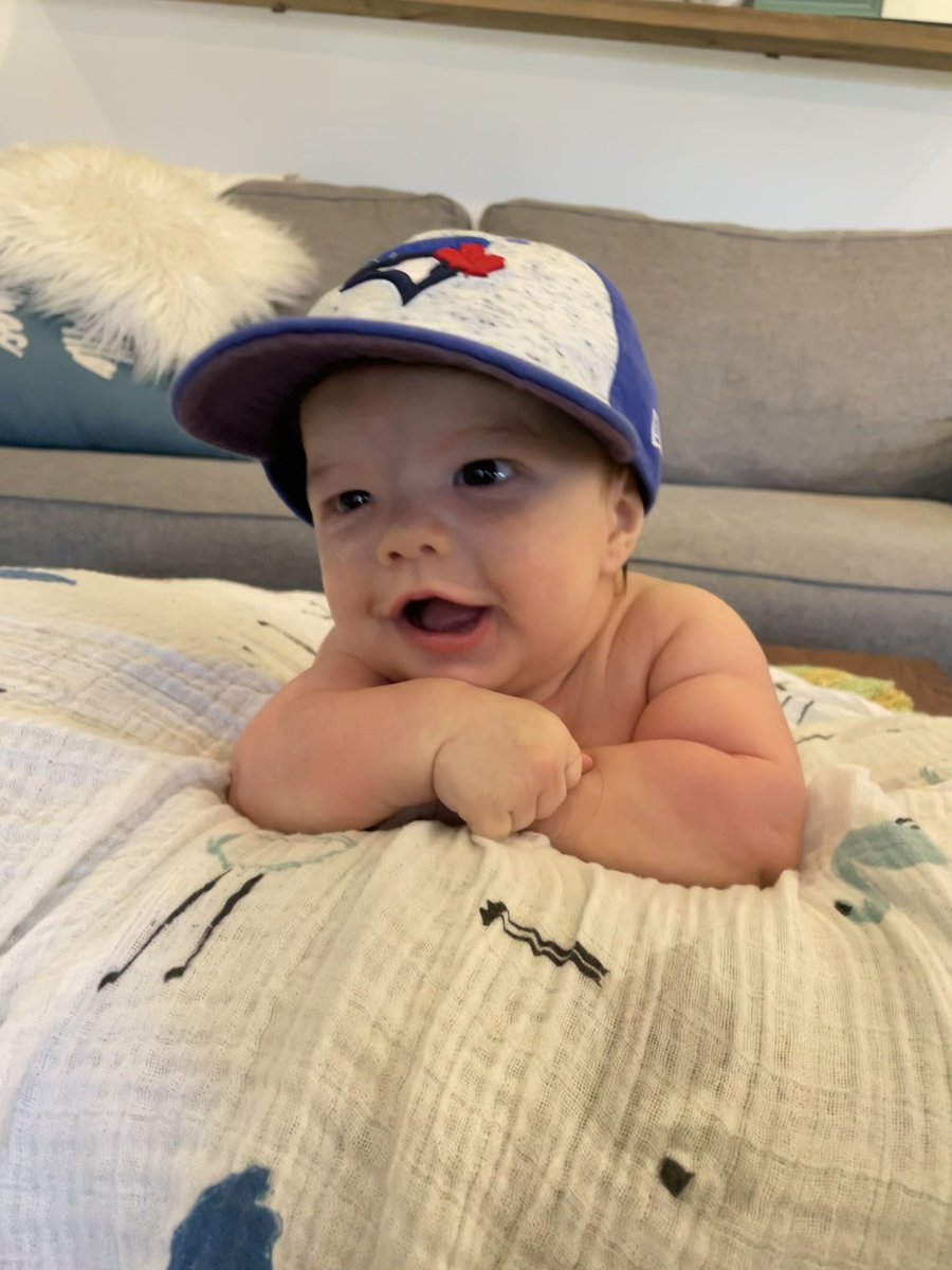 troymurray22's tweet photo. Well Twitter certainly isn’t fun to look at these days, especially today in #Ontario. So here’s some light-hearted material to break up all the bad news bears... In honour of MLB #OpeningDay, here’s me (‘87) &amp; my son (‘21). Let’s go #BlueJays! https://t.co/01YEGmIpPU