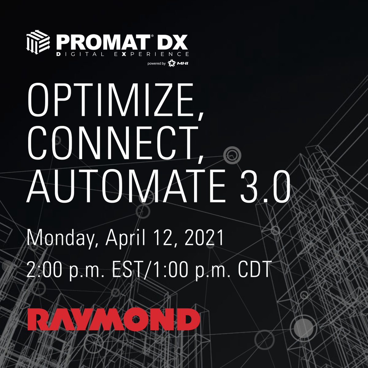 AMH__inc's tweet image. @RaymondCorp runs better, manages smarter and keeps businesses always on by following 3 steps: optimize, connect and automate. Implementing this will improve your operations. Experience it yourself at ProMatDX. ow.ly/bvcs50EdHc8  #ProMatDX #ProMat2021 #ProMat21 #SupplyChain