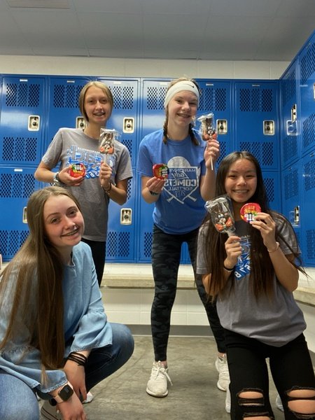 mhs_power's tweet photo. Throwdown Thursday competitions were won by HS Sofi and Krystln and MS Maggie and Hannah!! Great job girls! #iamaladycomet https://t.co/6PV7Cps2a8