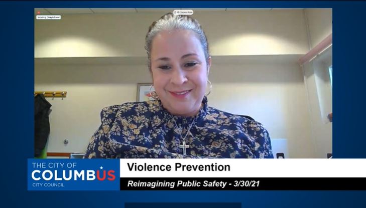 PeaceDominicans's tweet photo. Martin de Porres Center Director Yahaira Perez Caraballo presented information on Rising Youth and violence prevention efforts by the Dominican Sisters of Peace to the Columbus City Council on Tuesday. #reimaginingsafety https://t.co/Z55OjiTSib