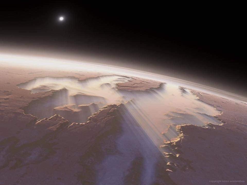 latestinspace's tweet photo. Atmosphere of Mars:
• 95.32% Carbon dioxide
• 2.6% Nitrogen 
• 1.9% Argon
• 0.174% Oxygen
• 0.0747% Carbon monoxide
• 0.03% Water vapor (variable) https://t.co/kBklJBtMtU