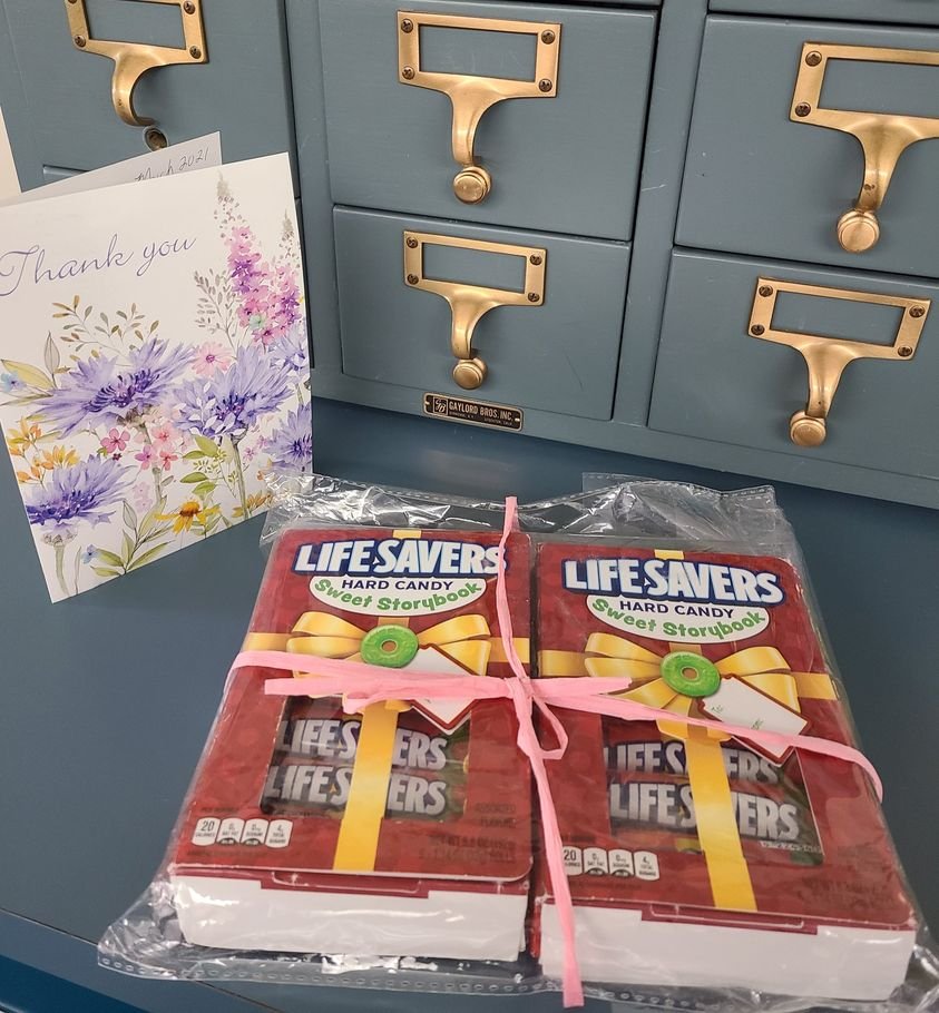 EastLymeLibrary's tweet photo. We've been called a lot of things, but Life Savers is the kindest! We are so pleased to safely welcome back the public, and we know that many of you are happy to be able to browse the collection in person. We're here for you whether in person or via curbside pickup! https://t.co/tx6k58vnCG