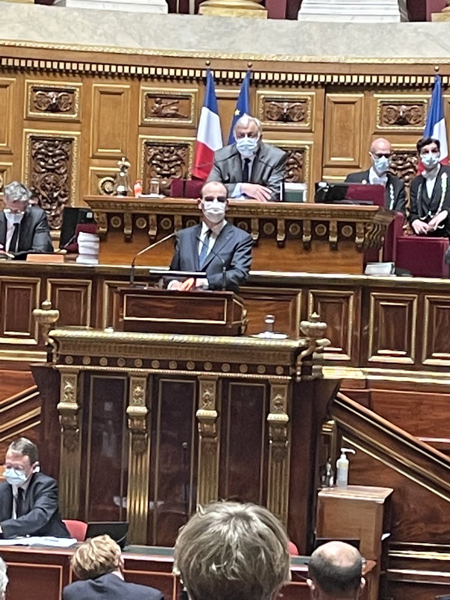 PALevisenat's tweet photo. En séance pour assister à la déclaration du Premier Ministre sur la situation sanitaire et les mesures annoncées par le Président de la République.

A l’issue, nous voterons. Mais nous voterons sur quoi ? Voter sur des décisions déjà prises ? https://t.co/asjQYKmnRw