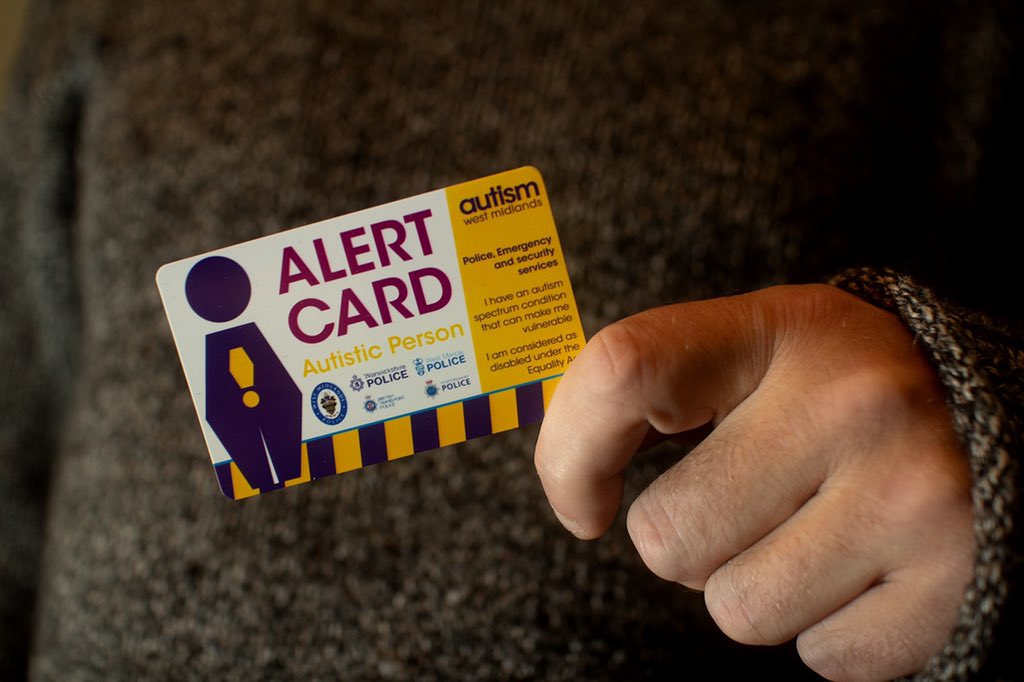 AutismWmp's tweet photo. Don't forget along side @warkspolice @StaffsPolice @WMPolice @BTP West Mercia Police recognise the Autism Alert Cards issued by @autismwestmids 💫  #AutismAwarenessWeek https://t.co/UYqSCE27kA