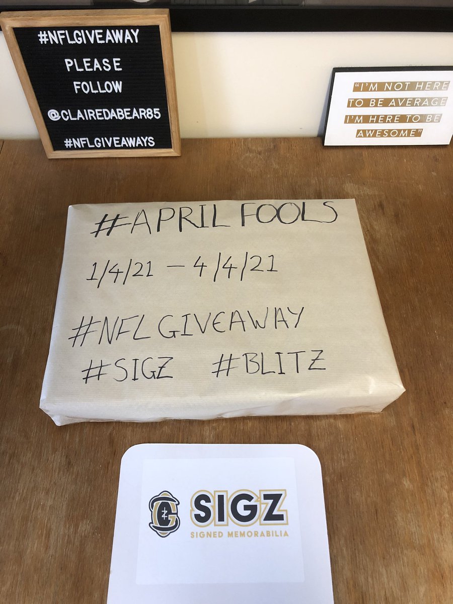 clairedabear85's tweet photo. #AprilFools #Mystery #Signed ITEM #Blitz style #NFLGIVEAWAY For a chance to #win this FAB #prize you MUST be following BOTH @clairedabear85 &amp; @SigzUK &amp; RT this link. This #Giveaway will run till the 4/4 &amp; is open 2 ALL #NFL fans globally https://t.co/tiWQn1Q67c