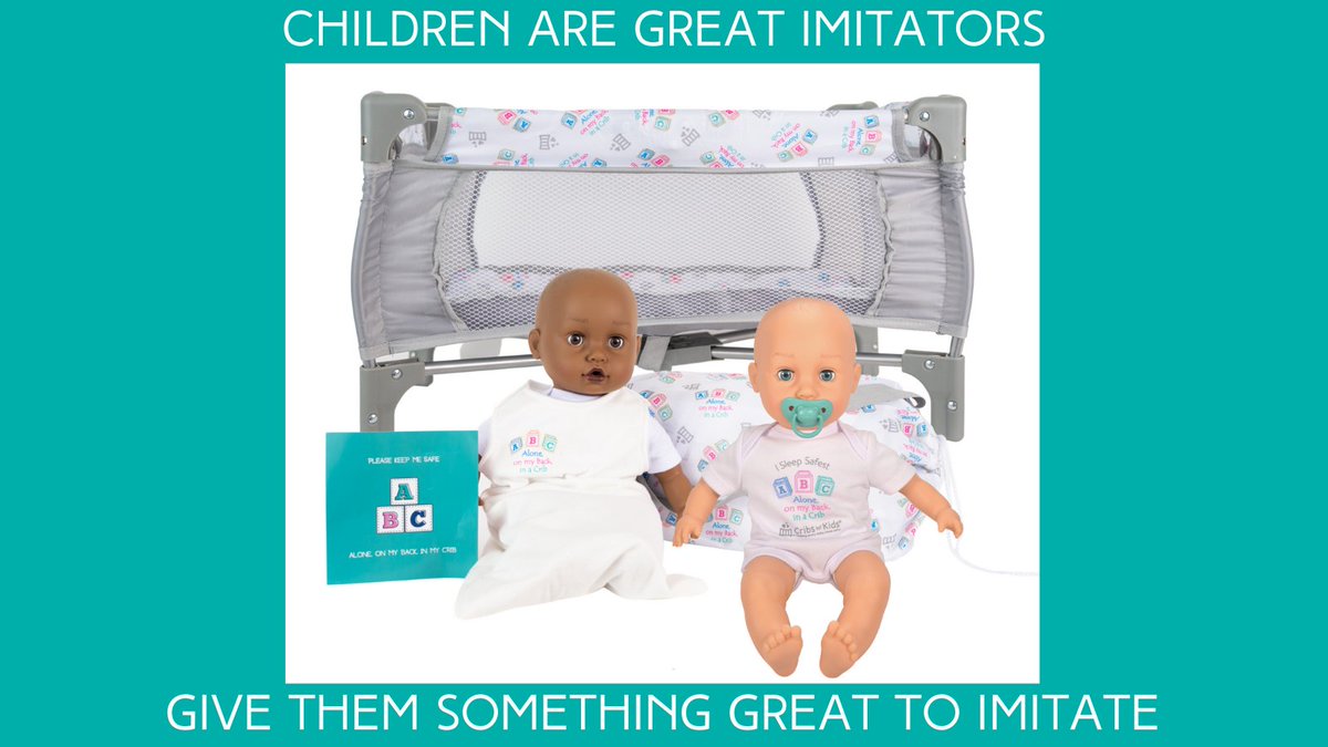 CribsForKids's tweet photo. Safe Sleep Sasha and Safe Sleep Sammi are now available at https://t.co/BBi8VsgjVN!
Give them something great to imitate.
#shoptosavelives #normalizesafesleep #safesleep https://t.co/nvgh6Z0mSU