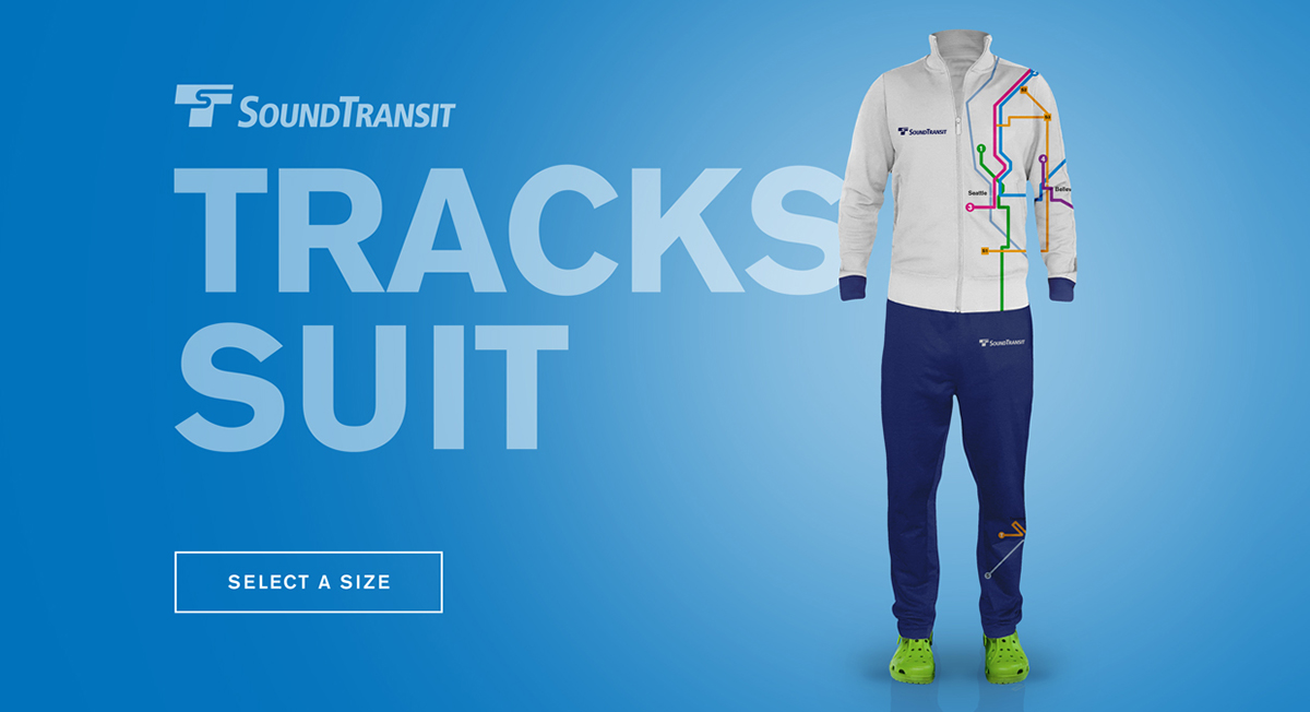 SoundTransit's tweet photo. We know your commute is different now and we look forward to seeing you back on board. Until then, we've got you covered with our new Tracks Suit for today's commute from your kitchen to your computer. https://t.co/lDgV6h84um