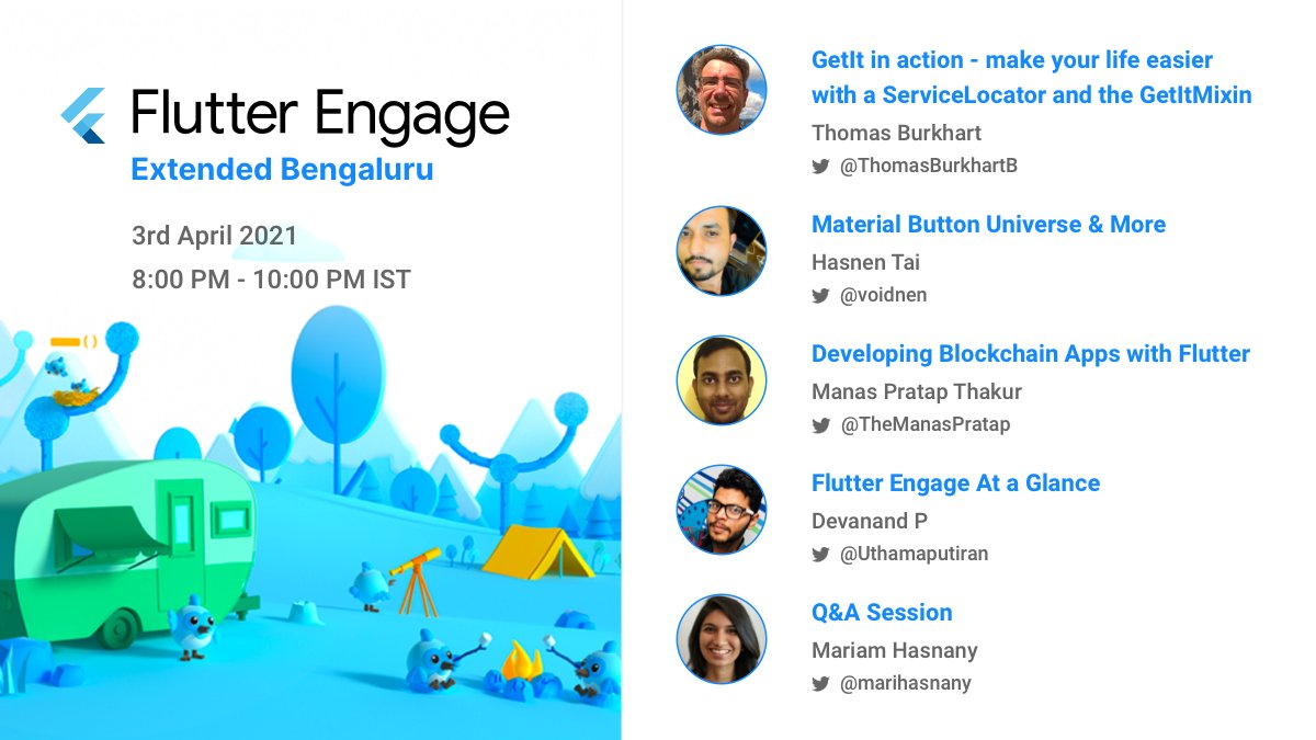 FlutterBLR's tweet image. Hey #flutterians!
1 day to go for #FlutterEngageExtendedBLR
We are ready with our squad for the amazing event.
Stay tuned with @geekyants #YouTube for live updates.
Join Us: bit.ly/geekyants-yout…
#FlutterEngage