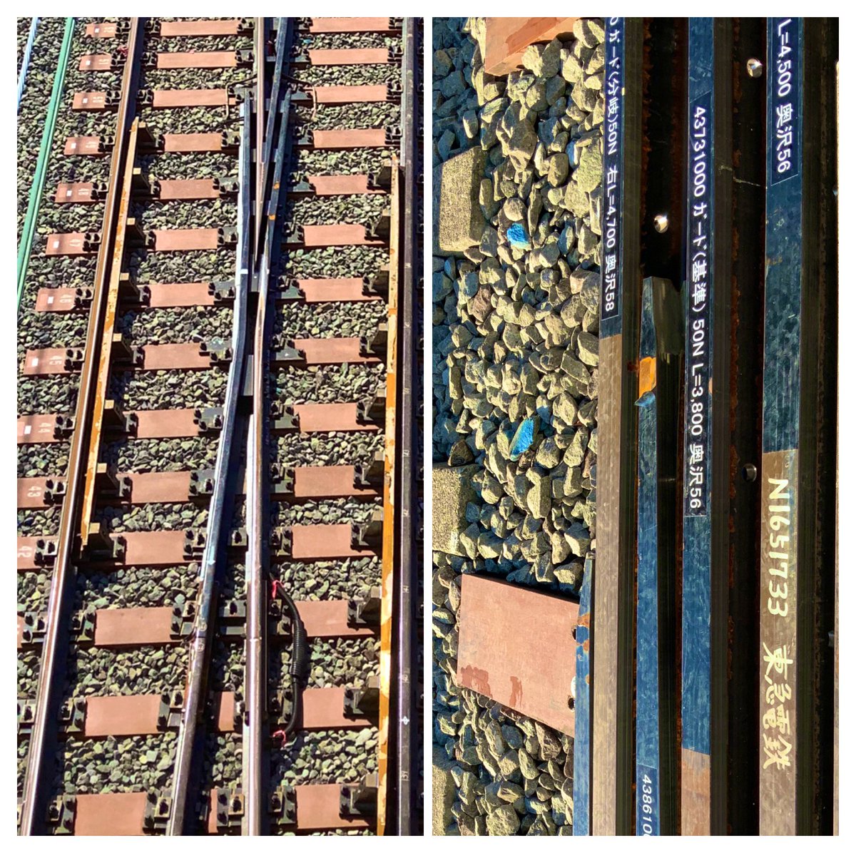 liner_85's tweet photo. 4月工事予定!
上り閉鎖ホームは上家の屋根部分が撤去され始める。
分岐器は設置後にガードが追加されている。
何のためだろう🤔
#奥沢駅改修工事 🚧 https://t.co/cPlUstmMxO