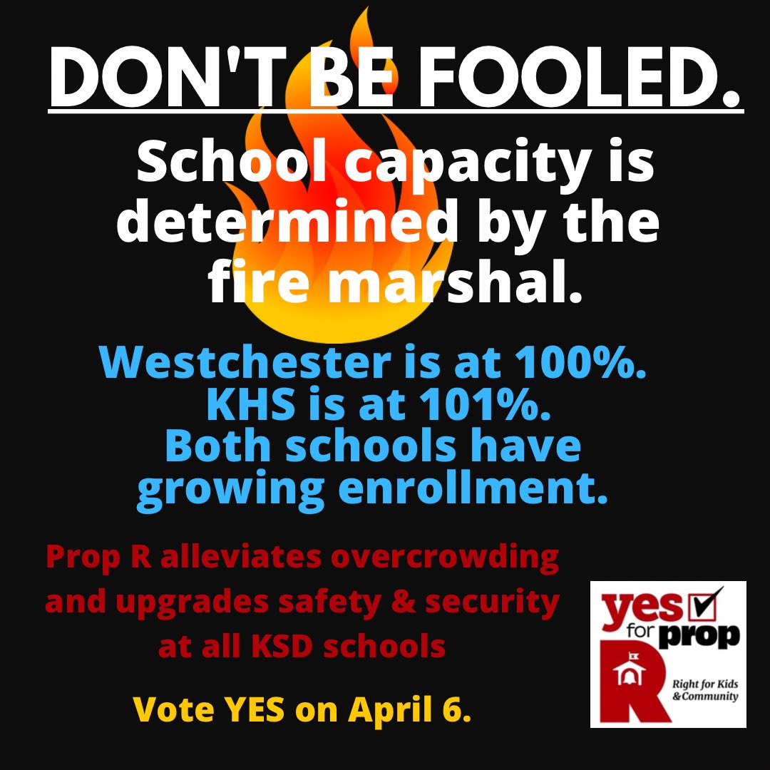 DON’T  BE FOOLED.  Our schools are overcrowded and need safety and security updates.  Vote YES on April 6.
