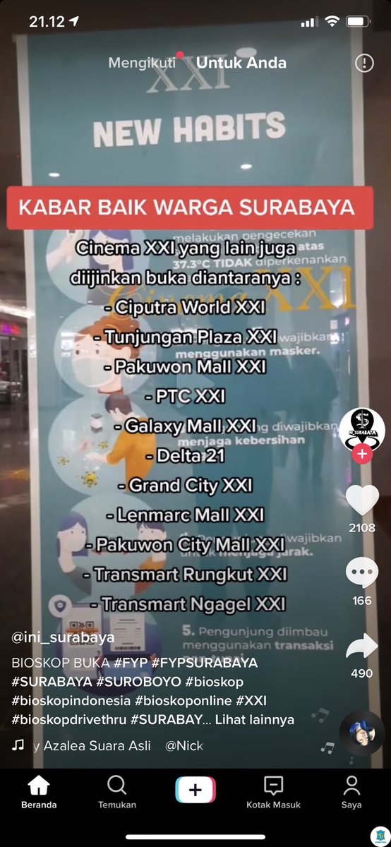 sbyfess's tweet photo. -rek gak pengen nonton ta? Wes buka iki loh bioskope tanggal 2 april 😂😂 https://t.co/jbF7fvyzKU