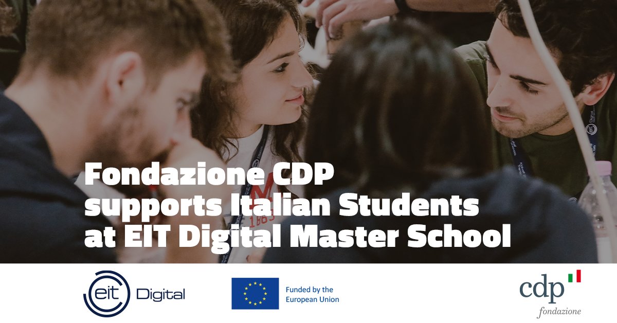 28DGTL's tweet photo. “We are very pleased that Fondazione CDP is taking responsibility for the Italian students. This way we can offer studying at the double degree EIT Digital Master School to any eligible student” - Roberto Prieto, Chief Education Officer.” @GruppoCDP https://t.co/rW1ce5aOJd https://t.co/dQ8zcfjfjK
