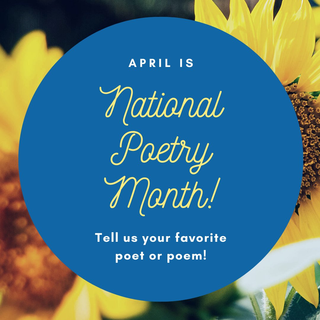 April is #NationalPoetryMonth! Tell us your favorite poem or poet or sign up to receive a poem a day all month long: poets.org/poem-a-day
