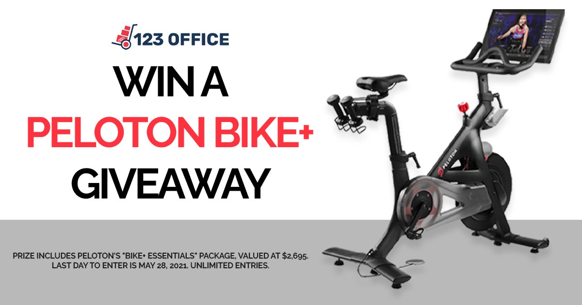Make sure to enter our first giveaway! One lucky person will win a Peloton Bike+ Essential package. To enter click here: bit.ly/3cqLson fill out our form and share as many times as you like for additional entries. Follow for updates. #123officegiveaway #peloton