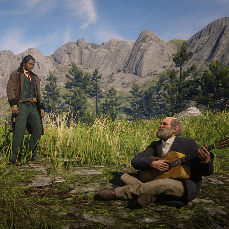 AnarchistLolita's tweet photo. Hey @NoshirDalal my friend had a Chuncle photoshoot, these are my favourites 😂
#RDR2PhotoMode #Chuncle https://t.co/uoaqPdPx6f