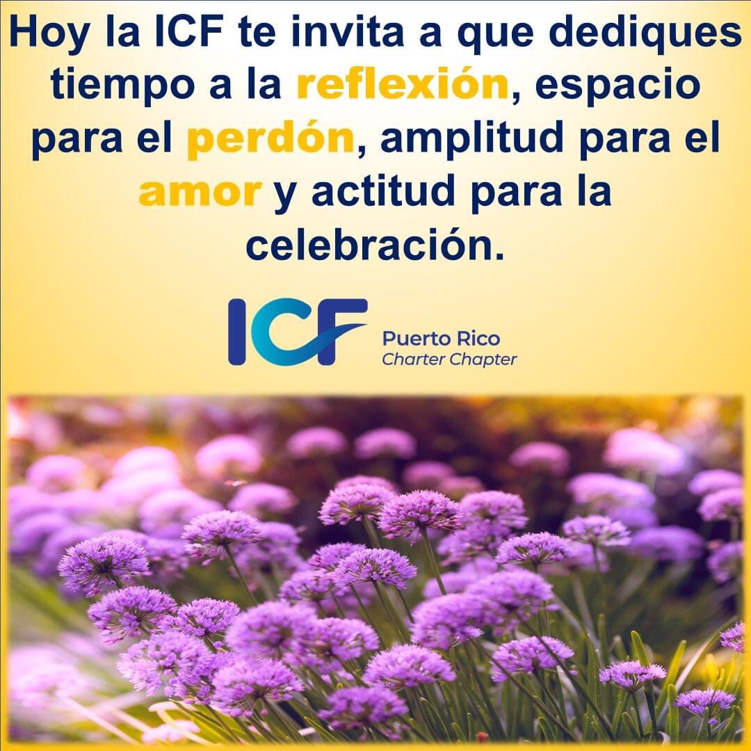 ICFPuertoRico's tweet photo. Tiempos de reflexión ... Tiempos para el perdón
Hoy la ICF te invita a que dediques tiempo a la reflexión, espacio para el perdón, amplitud para el amor y actitud para la celebración.
#coaching #coachingICF #SemanaSanta #jueves #SoyParteDeICFPuertoRico #ICF @ICFHQ https://t.co/cKlD1rtwkr