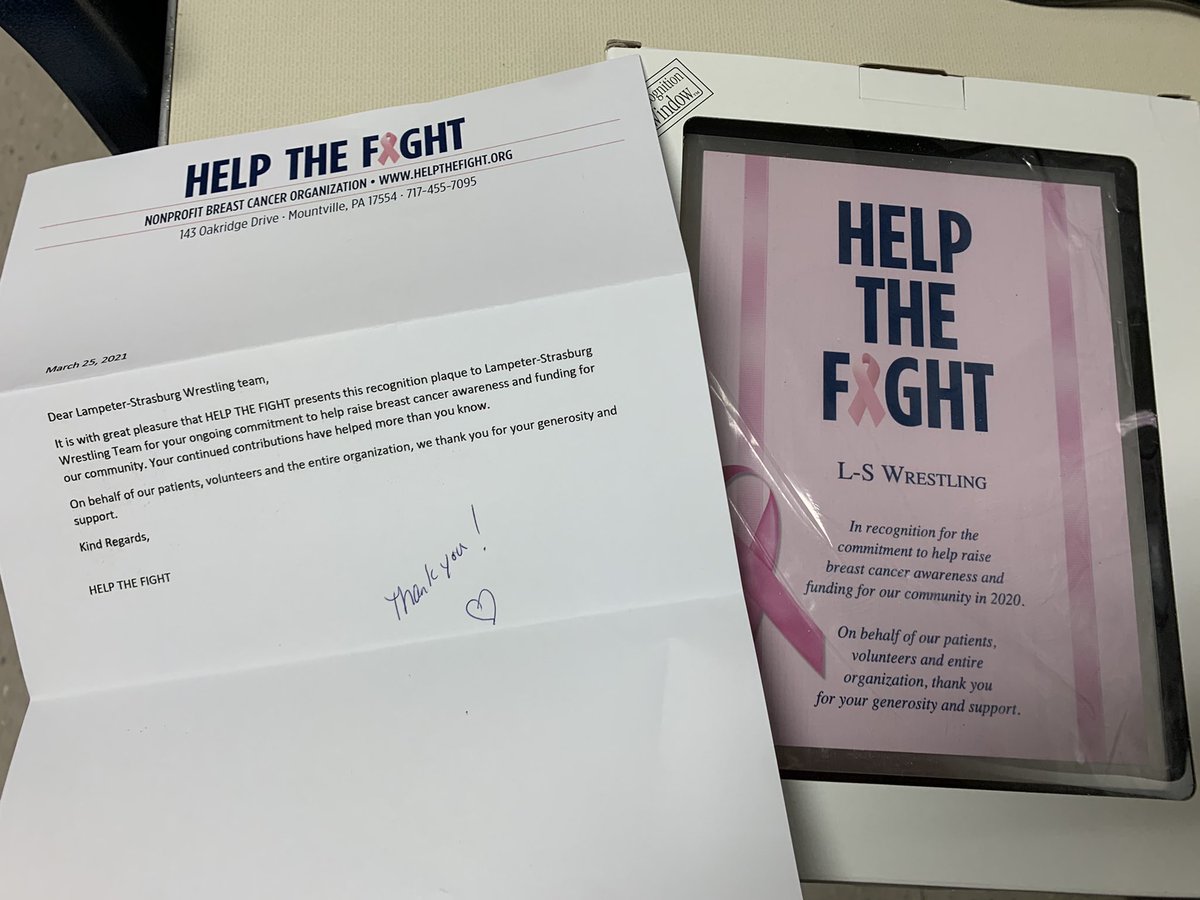 LSPioneersWres1's tweet photo. Our continued support of #helpthefight. https://t.co/GdbHJexdQm