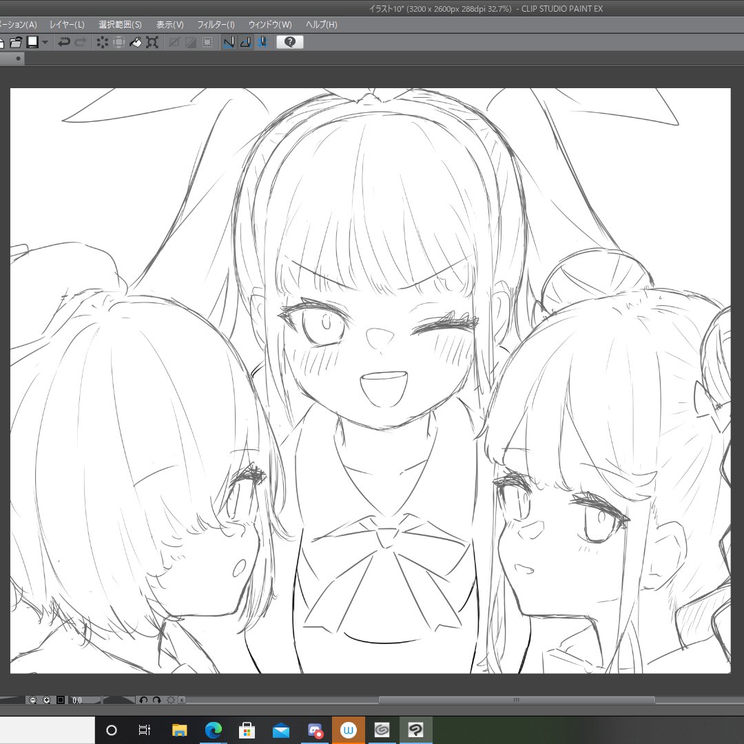 モンハンとAPEXで時間を溶かしてしまっていたことを反省し、今お絵描きをしています 