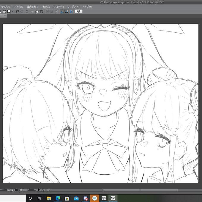 モンハンとAPEXで時間を溶かしてしまっていたことを反省し、今お絵描きをしています 