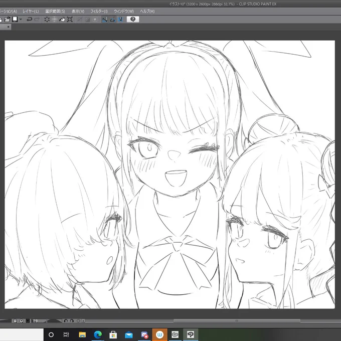 モンハンとAPEXで時間を溶かしてしまっていたことを反省し、今お絵描きをしています 