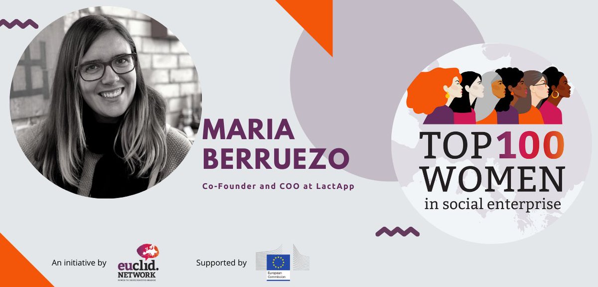 EuclidNetwork's tweet photo. 🎉Enhorabuena @maria_lactapp, you are one of the TOP #100WomenSocEnt! 

💪 Maria is the Co-founder and COO at @LactApp, providing evidence-based and customised advice on breastfeeding through an Artificial Intelligence based mobile app.  

✨Get inspired👉https://t.co/mesK19gf2i https://t.co/9VqaFdiUbb