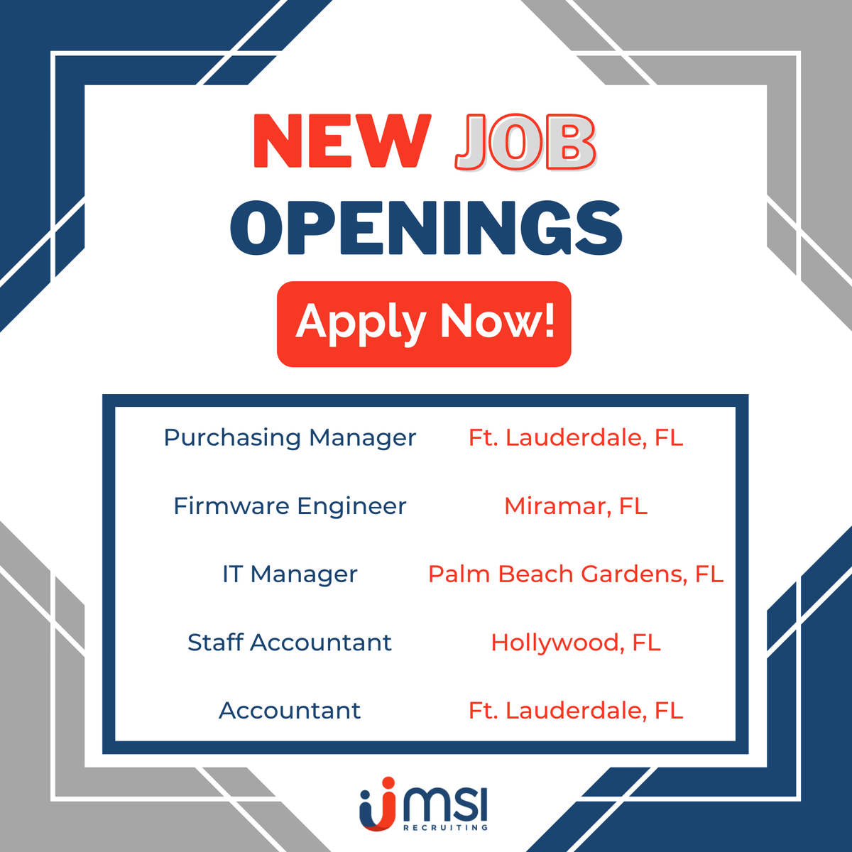 MSiRecruitingUS's tweet photo. Looking for a new job?

Apply directly here! https://t.co/2cpVsFKgar

#NowHiring #JobMarket #TalentSearch #BuildYourTeam #CareerOpportunities #JobSearch #Staffing #Recruiting https://t.co/CUdPqiZYda