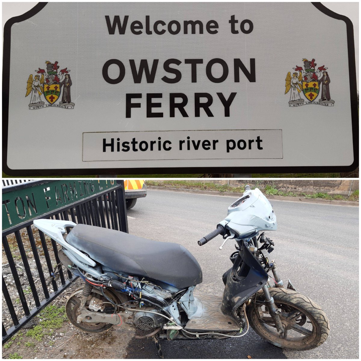 #IsleofAxholme
#OwstonFerry

An eagle eyed member of the public spotted this stripped down motorcycle, while out for a walk. On carrying out checks, the motorcycle was stolen from an address in #Scunthorpe, in February. 
Motorcycle recovered for disposal.