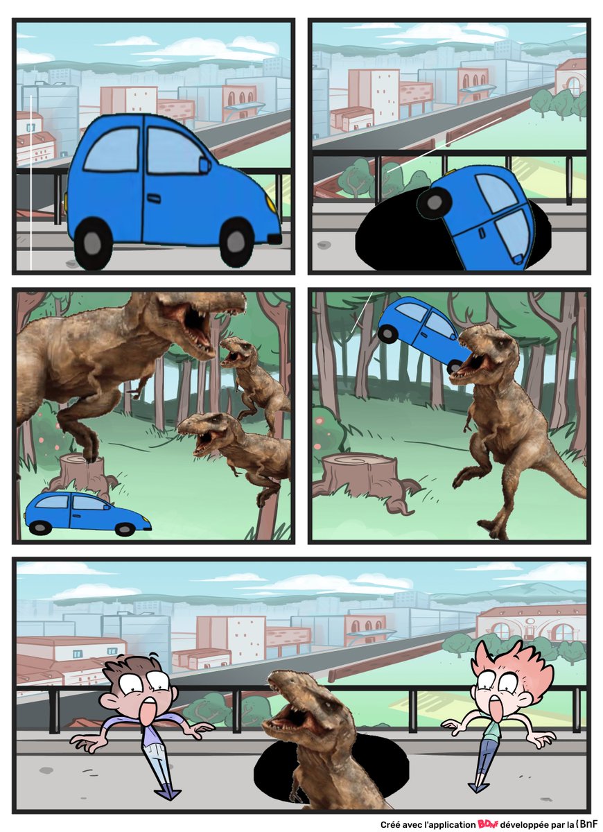 Ce1ce2P's tweet photo. Voici notre 3ème BD L'invasion du T-Rex ! #Twoulipo #EQ07 https://t.co/6VjtJROxOb