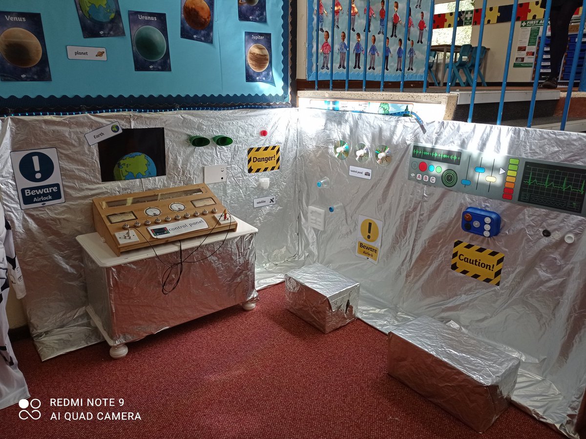 StPetersRCPlymo's tweet photo. The theme in R/Y1 next term is Space. The children are so excited about the new role play area! https://t.co/fVqVBLsLEp
