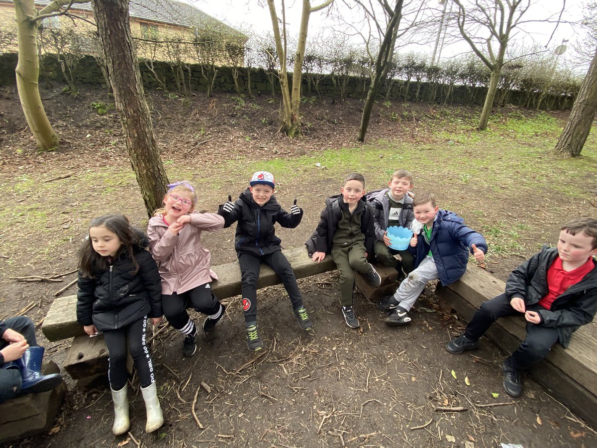 ShottsStPats's tweet photo. Primary 2 had so much fun in the forest hunting for Easter Eggs that the sneaky Easter Bunny left! 🐰 🐣 🥚 ❤️ https://t.co/X5TUxgyftB
