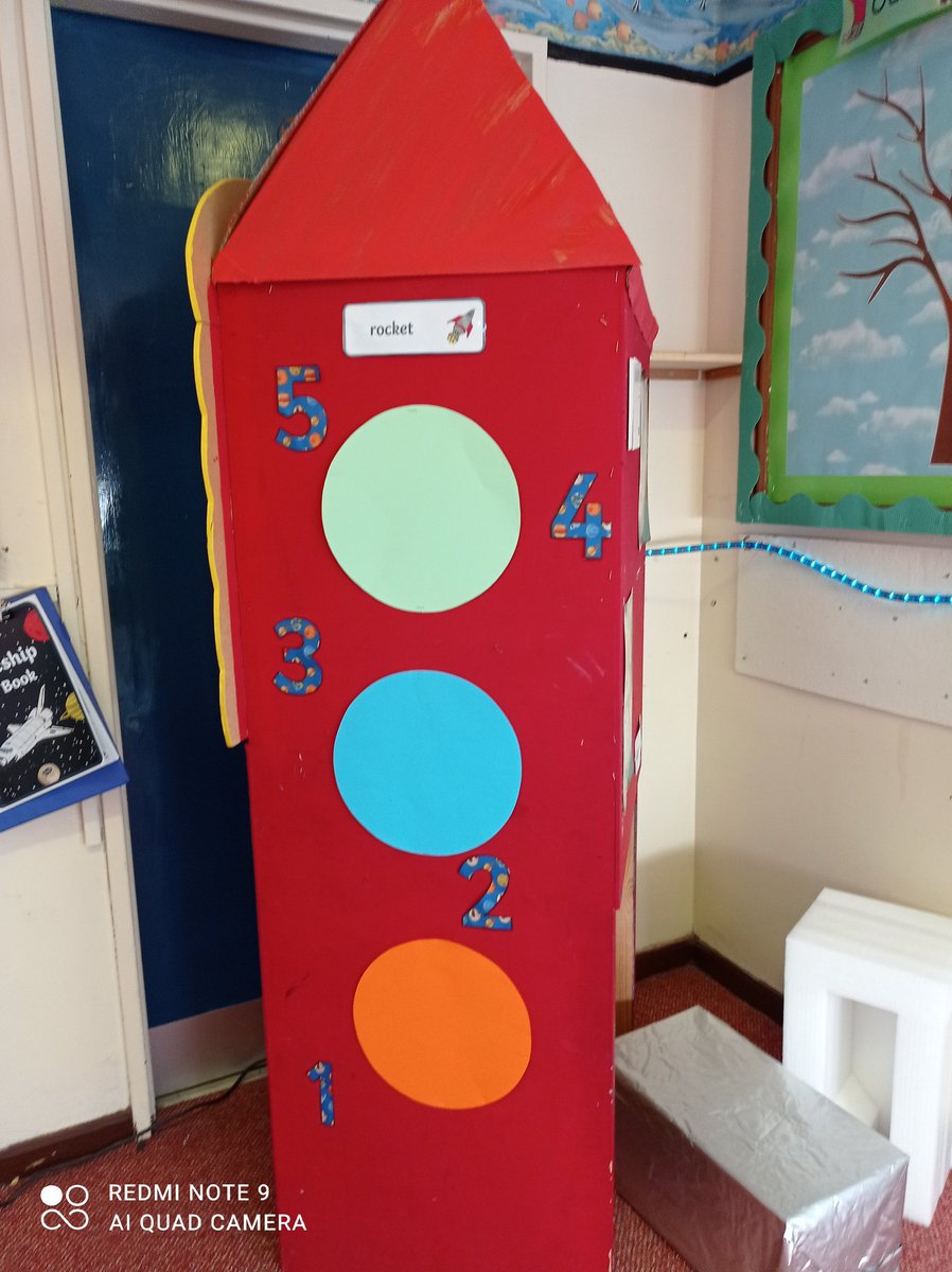 The theme in R/Y1 next term is Space. The children are so excited about the new role play area!