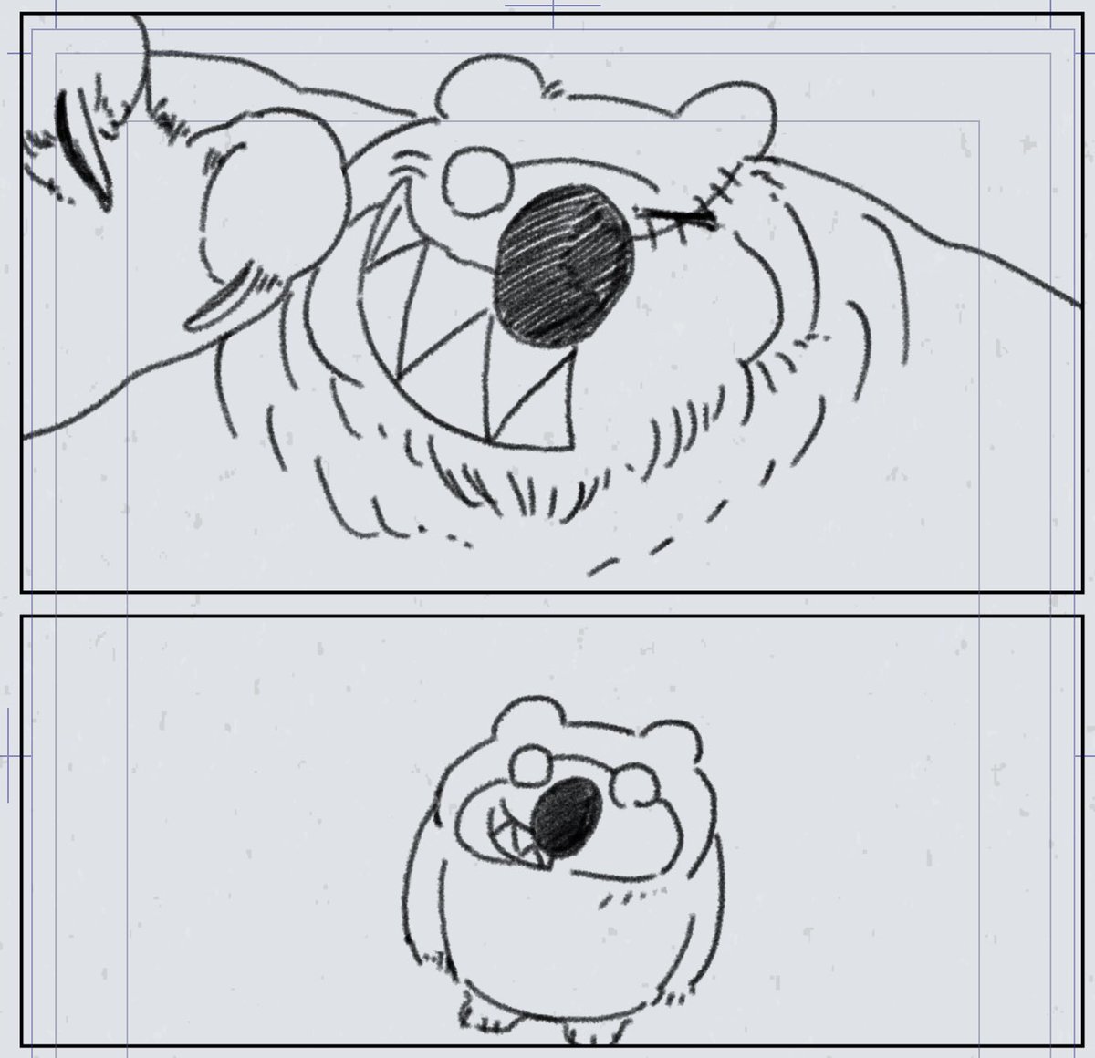久しぶりにオオカミの世界を描いたら、描きやすくてビックリした。手に馴染む感覚。上達も感じた。この一年、たくさん描いたし、自分が知らない所で少しは成長していたのかもしれない。あと子グマがかわいい