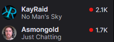 archesius's tweet photo. @ItsKayRaid When you have more viewers than @Asmongold LUL https://t.co/xC5wVg1T4H