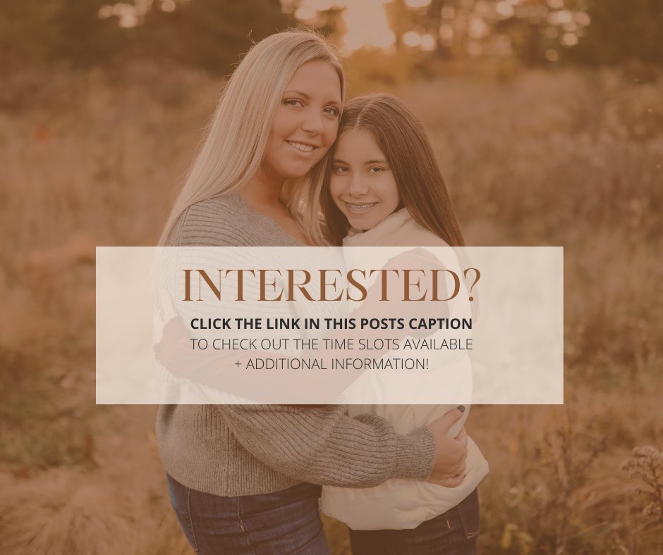 BrookeFrazPhoto's tweet photo. I AM NOW OFFERING SPRING MINI SESSIONS!🌷🤩

To get more info or secure a time slot, click the link: 
https://t.co/OuEHDtsZV5 https://t.co/zN1dBspuKx
