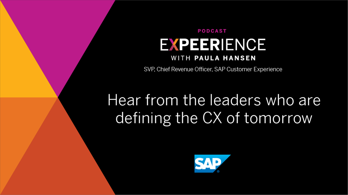 I’m thrilled to share that <a href="/SAP_CX/">SAP Customer Experience</a>’s new podcast, ExPEERience is launching on April 12th. ExPEERience is a different kind of podcast - one where CX peers share advancements in technology, stories, expertise and practical advice.