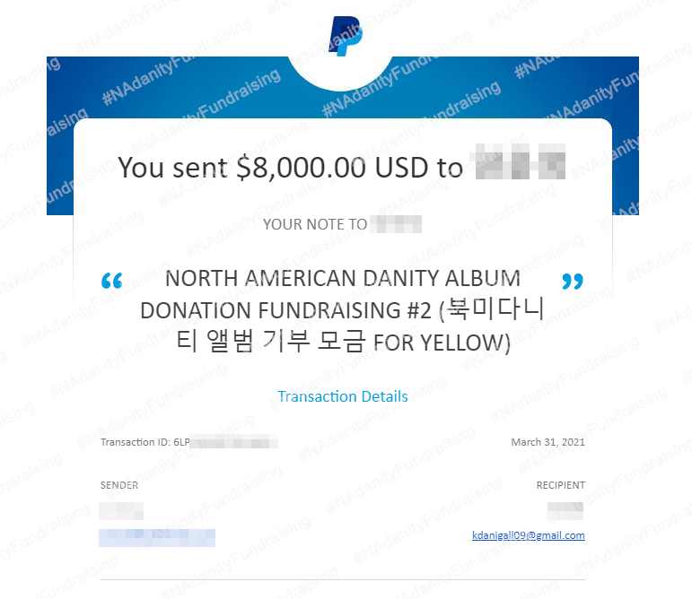 kangdaniel_com's tweet photo. [🥳] 
WE DID IT, 🇺🇸🇨🇦 #DANITY!
TOGETHER #NAdanityfundraising RAISED $8000 USD! Fund was sent to #KANGDANIEL GALLERY on 3/31 to support #YELLOW albums🙇‍♀️북미다니티 앨범 공구모금을 통해 모은 8천달러를 (8,775,000원) 강다니엘갤러리 공구팀에 전달했습니당💛

#강다니엘 @konnect_danielk https://t.co/u1AwxbEs24