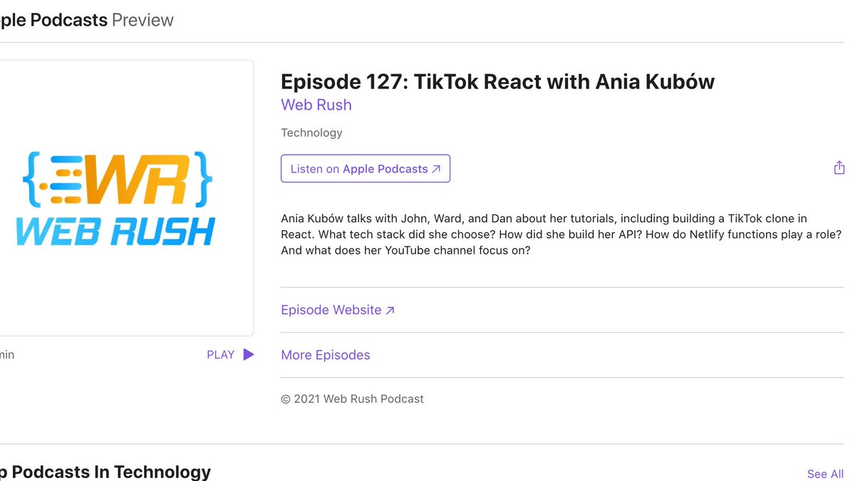 ania_kubow's tweet image. Super excited to be on @web_rush Podcast with @John_Papa @DanWahlin @wardbell @craigshoemaker talking about my Tik-tok clone built using @DataStax + @Netlify functions! 🤩 Have a listen here > podcasts.apple.com/gb/podcast/web… #devCommunity #datastax #codingPodcast #DevPodcast