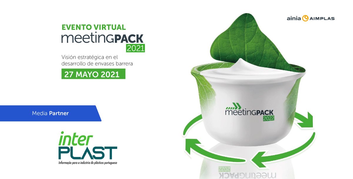 ainiatecnologia's tweet photo. El próximo 27 de mayo celebraremos #MeetingPackVirtual2021, un evento que abordará la sostenibilidad de los envases y la incorporación del material reciclado en su programa. Organizado por AINIA y @aimplas ➡️ https://t.co/eDB6AQeTfn

Mediapartner: Interplast 

#AINIA #MeetingPack https://t.co/v0lYtt9Obo