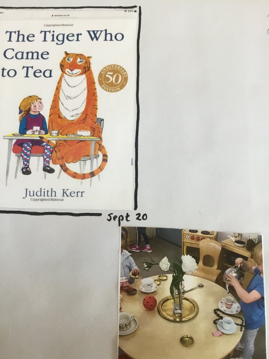 MenstrieELC's tweet photo. Tweet 1-  Tigers
Please follow this thread as we share an ongoing interest within Ben Cleuch. It all started with a tiger who came to tea. The children showed a real interest in the story and provocations were added to extend play. The children’s enquiry into tigers begin... https://t.co/1LeNcIbUwp