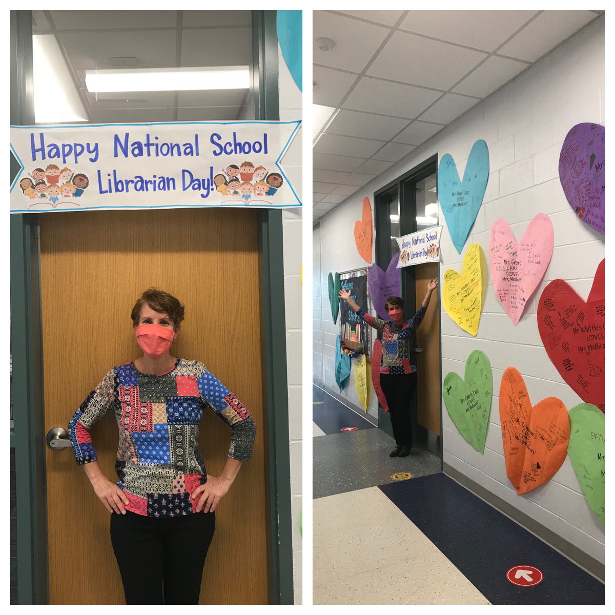 We appreciate her, and that’s no joke! Next week is National Librarian Day but today, our student council, along side our entire WBS community celebrate our very own ⁦⁦<a href="/lucrecemedlicot/">Lucrece Medlicott</a>⁩ ⁦<a href="/WBeachSchool/">WBeachSchool</a>⁩ #nhcschat ⁦<a href="/NewHanoverCoSch/">New Hanover County Schools</a>⁩ ⁦<a href="/meaghanmthomas1/">Meaghan Thomas</a>⁩
